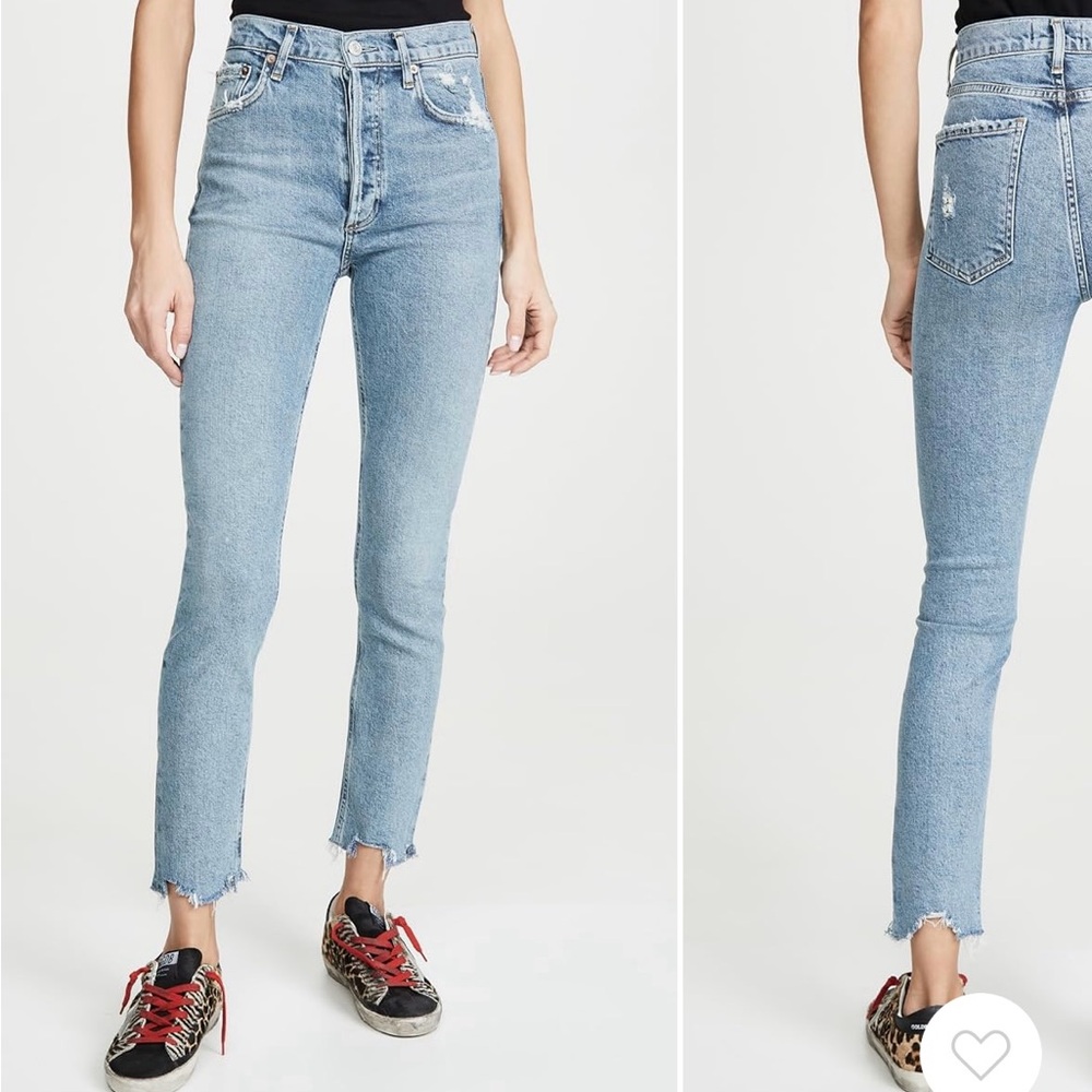 Agolde Nico High Rise Slim Fit Straight Jeans